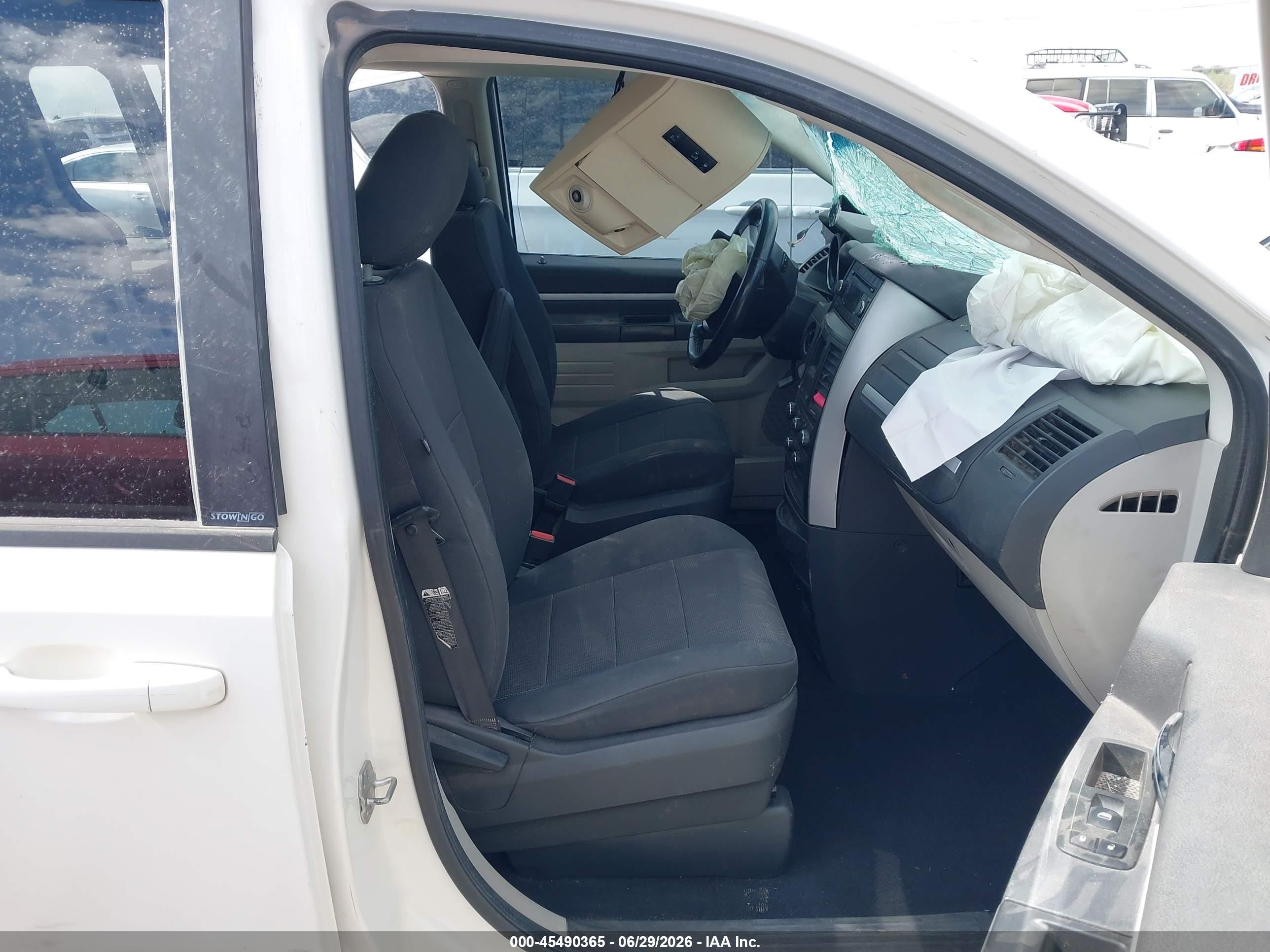2008 Dodge Grand Caravan Sxt White vin: 1D8HN54P78B116693