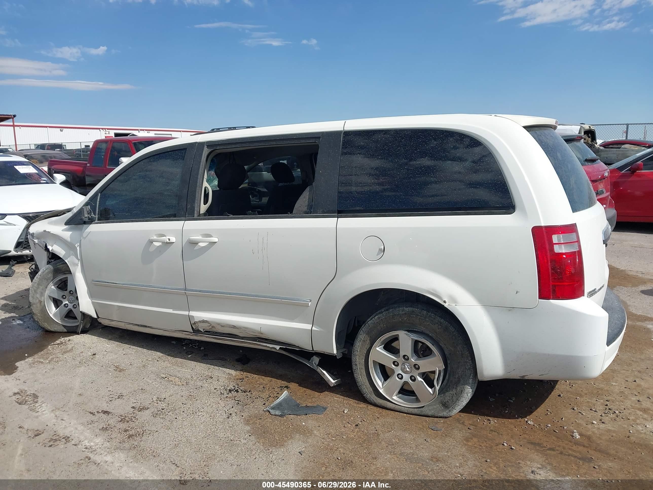 2008 Dodge Grand Caravan Sxt White vin: 1D8HN54P78B116693