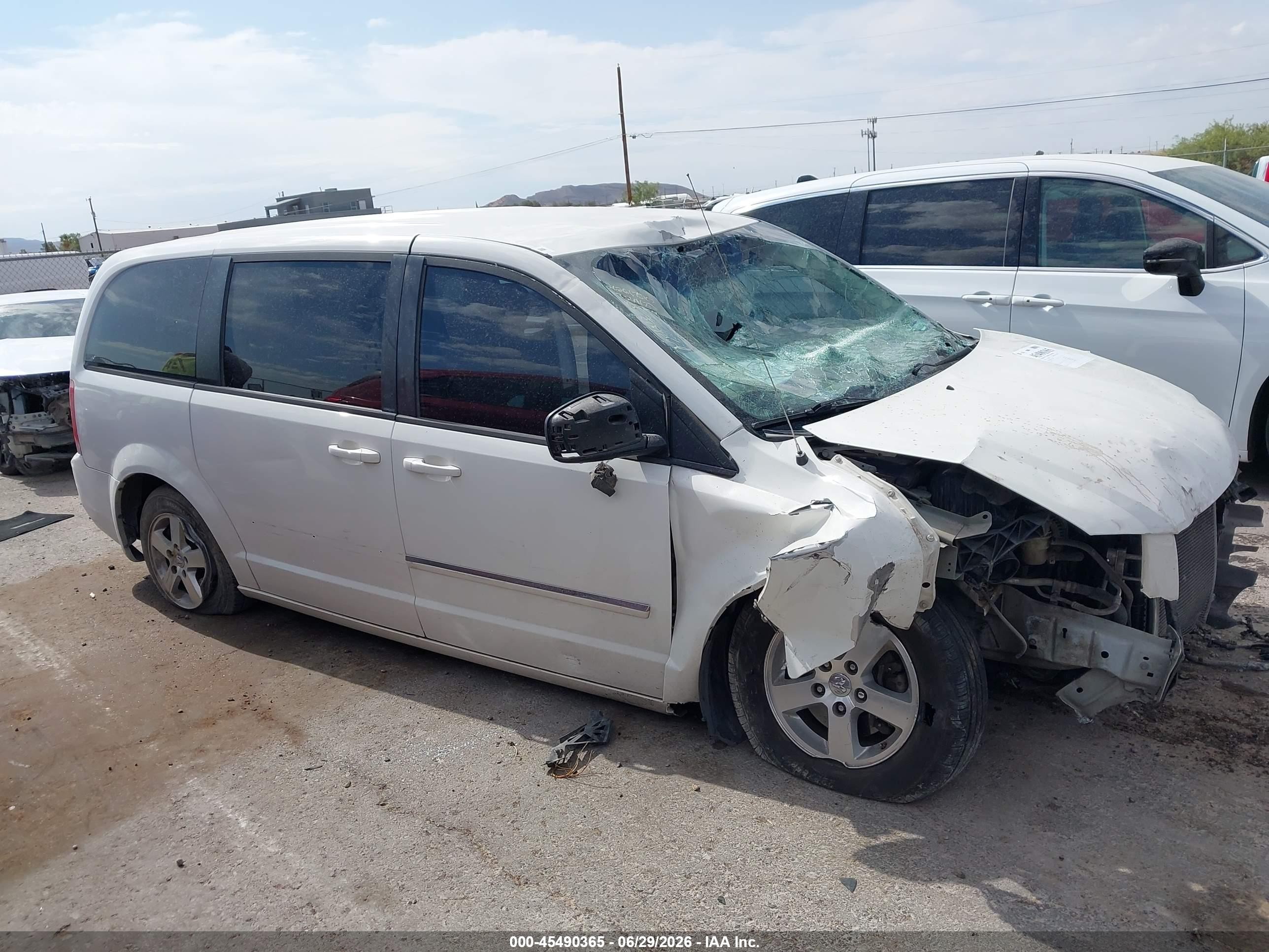 2008 Dodge Grand Caravan Sxt White vin: 1D8HN54P78B116693