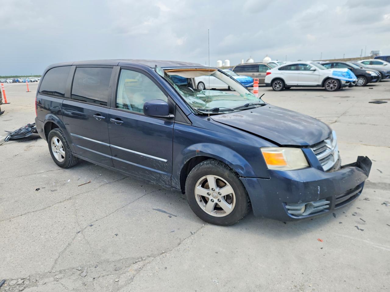 2008 Dodge Grand Caravan Sxt Blue vin: 1D8HN54P78B141903