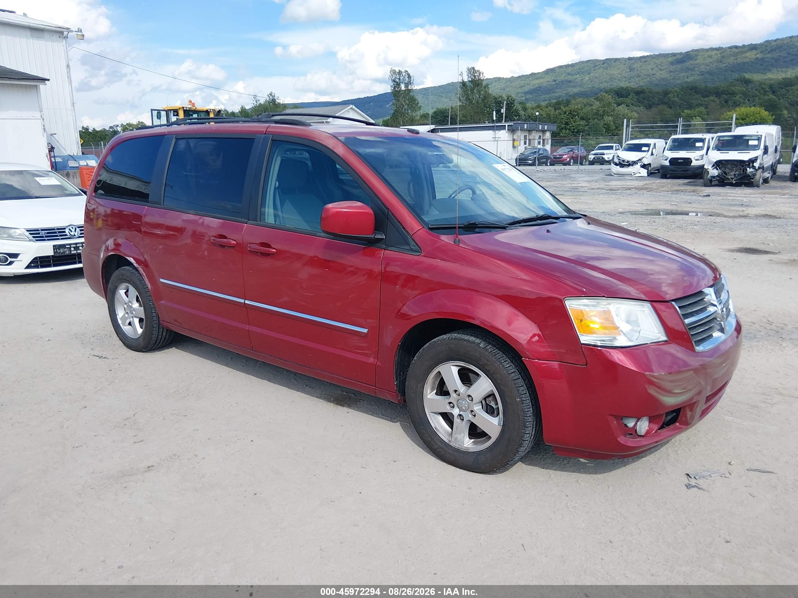 2008 Dodge Grand Caravan Sxt Red vin: 1D8HN54P88B104262
