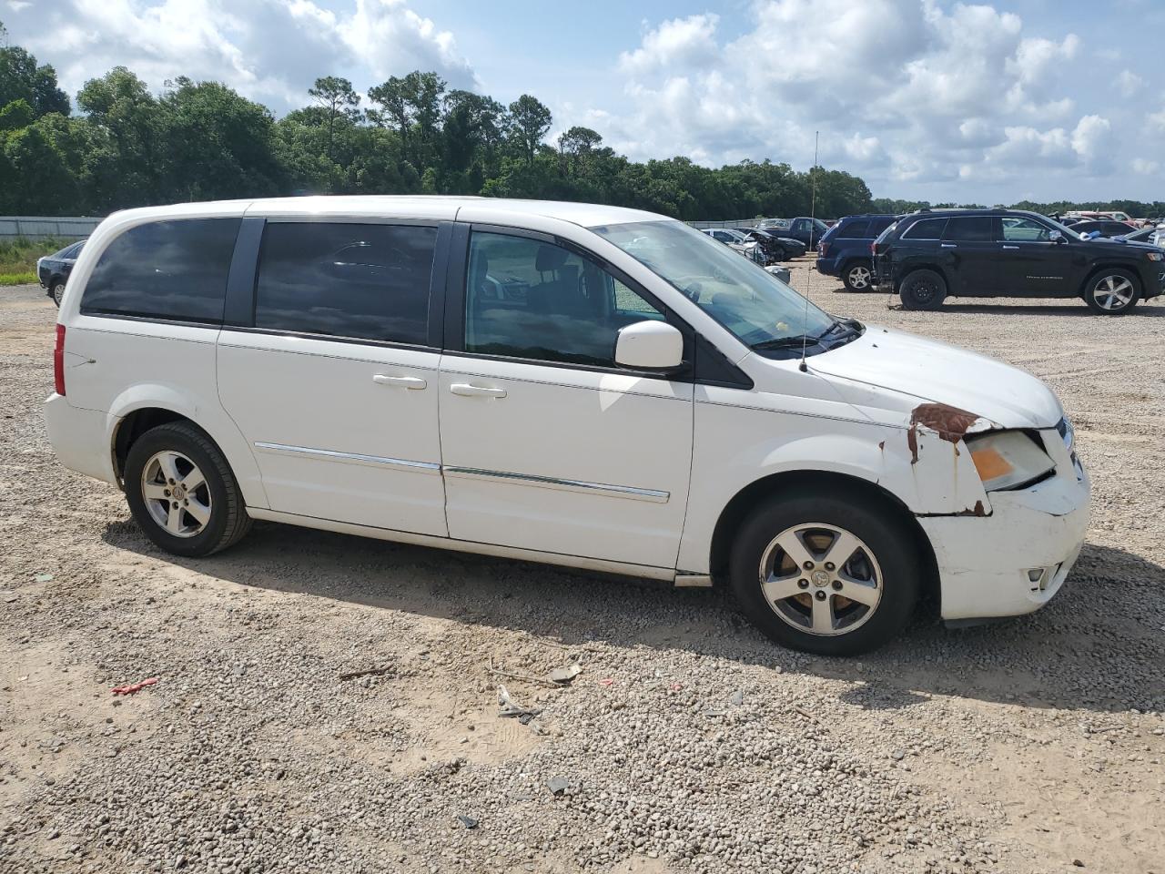 2008 Dodge Grand Caravan Sxt White vin: 1D8HN54P98B117621
