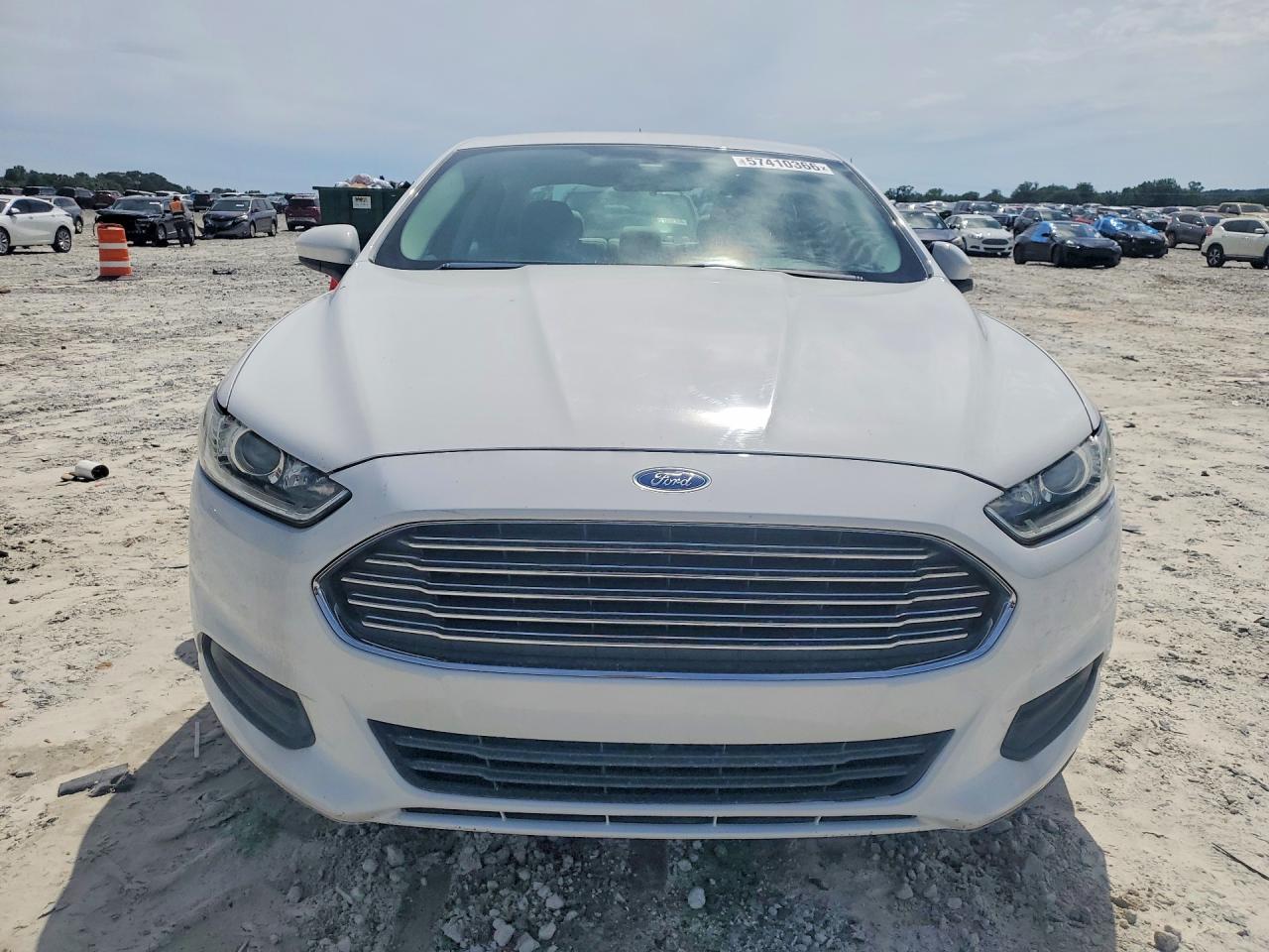 2014 Ford Fusion S White vin: 1FA6P0G70E5387903