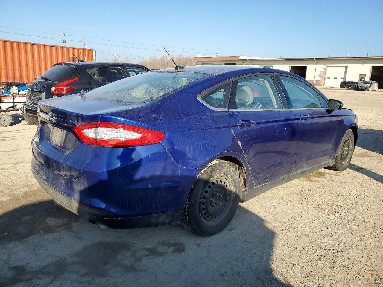 2014 Ford Fusion S Blue vin: 1FA6P0G71E5366204