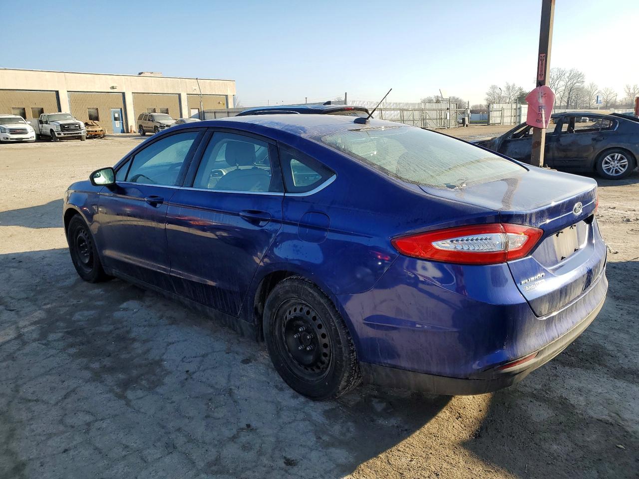 2014 Ford Fusion S Blue vin: 1FA6P0G71E5366204