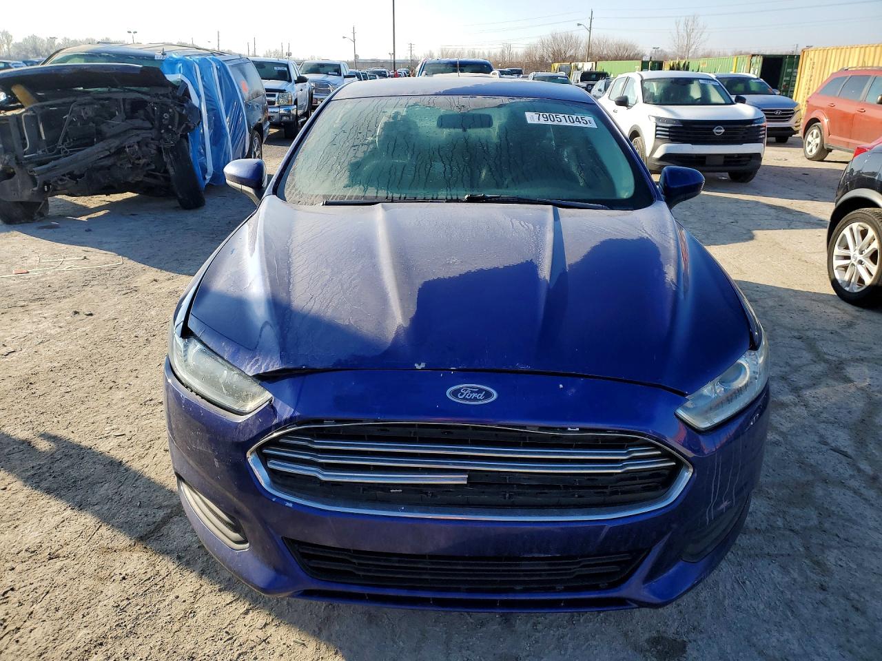 2014 Ford Fusion S Blue vin: 1FA6P0G71E5366204