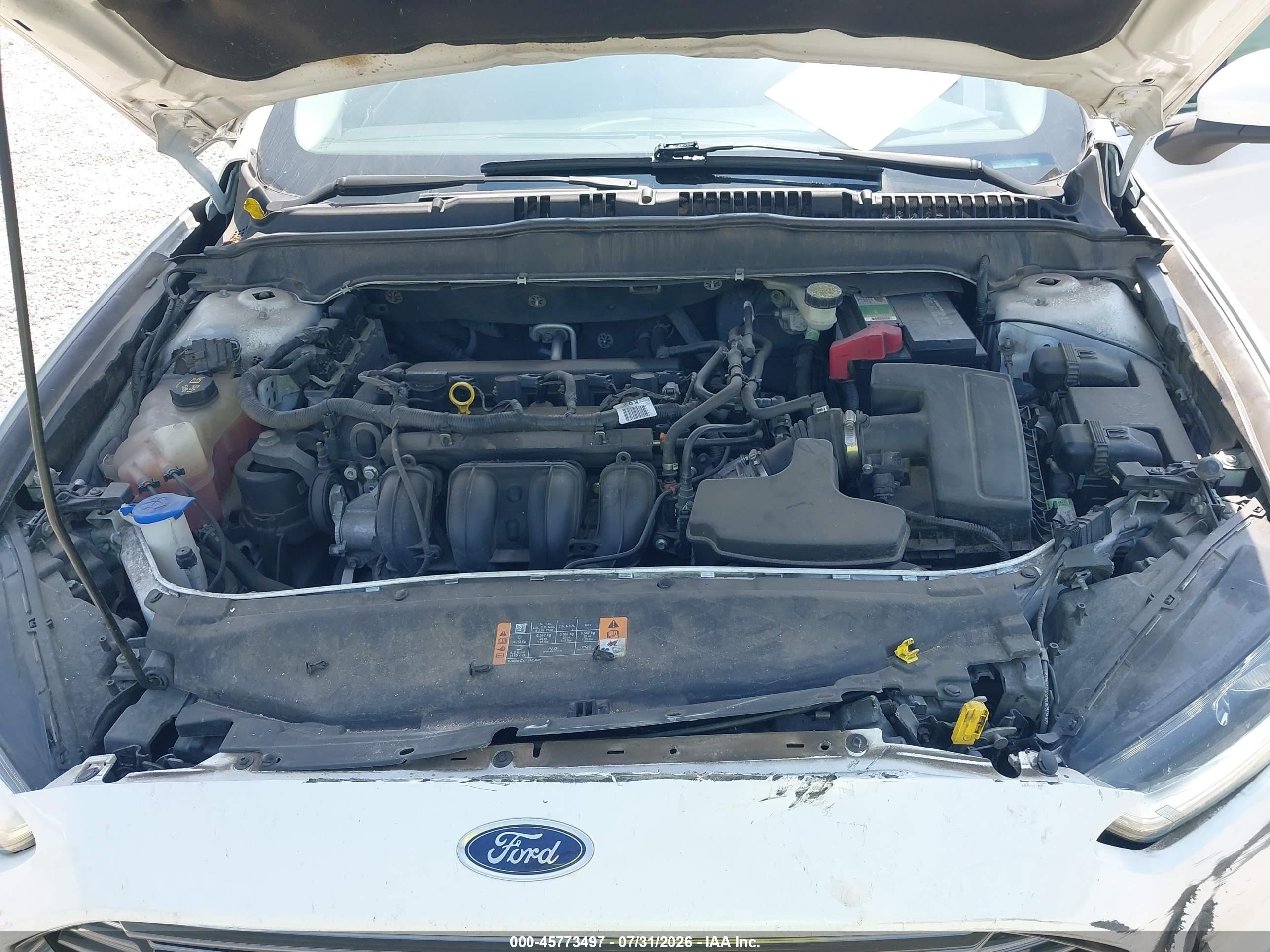 2014 Ford Fusion S Белый vin: 1FA6P0G71E5372262
