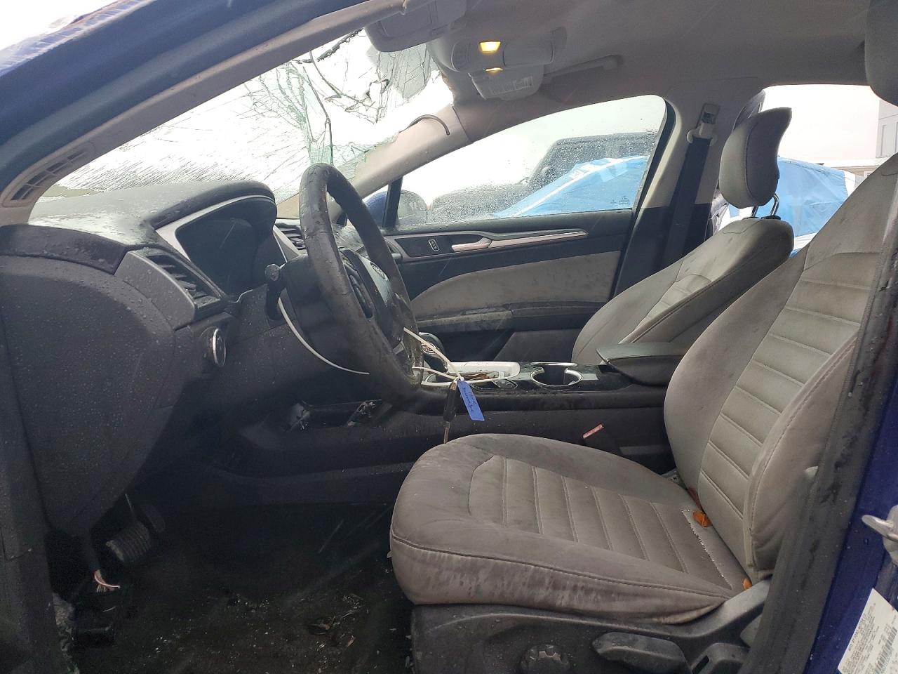 2014 Ford Fusion S Blue vin: 1FA6P0G71E5372892