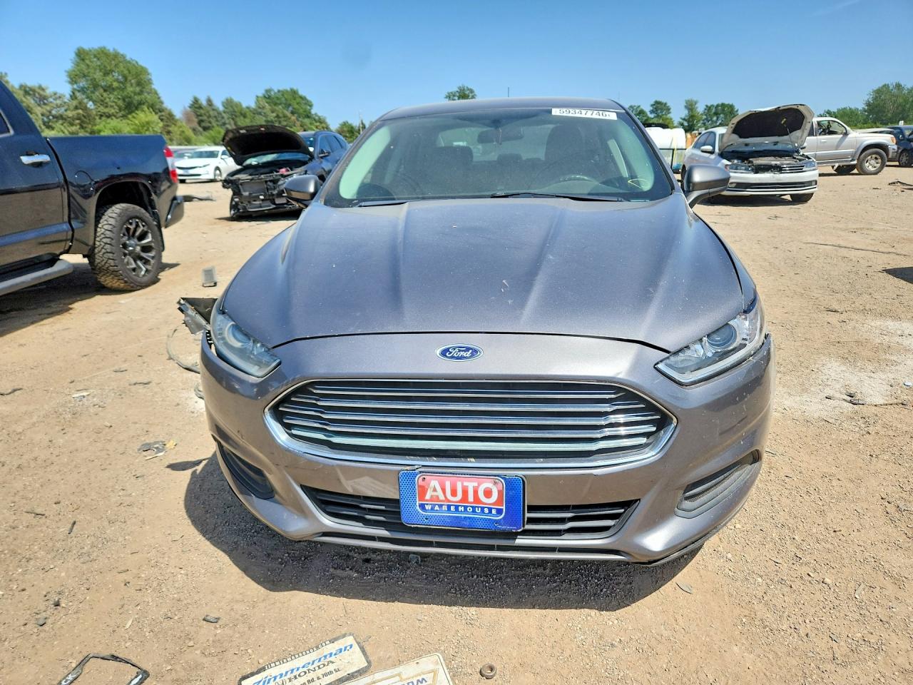 2014 Ford Fusion S Серый vin: 1FA6P0G71E5390535