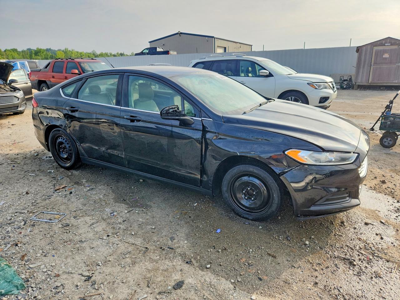 2014 Ford Fusion S Black vin: 1FA6P0G71E5395086
