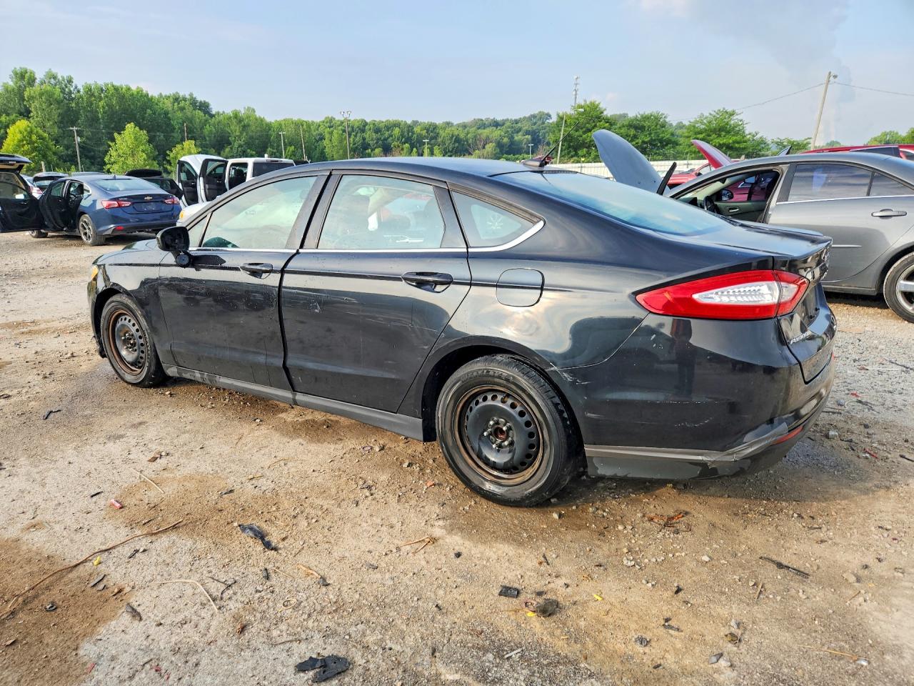 2014 Ford Fusion S Black vin: 1FA6P0G71E5395086