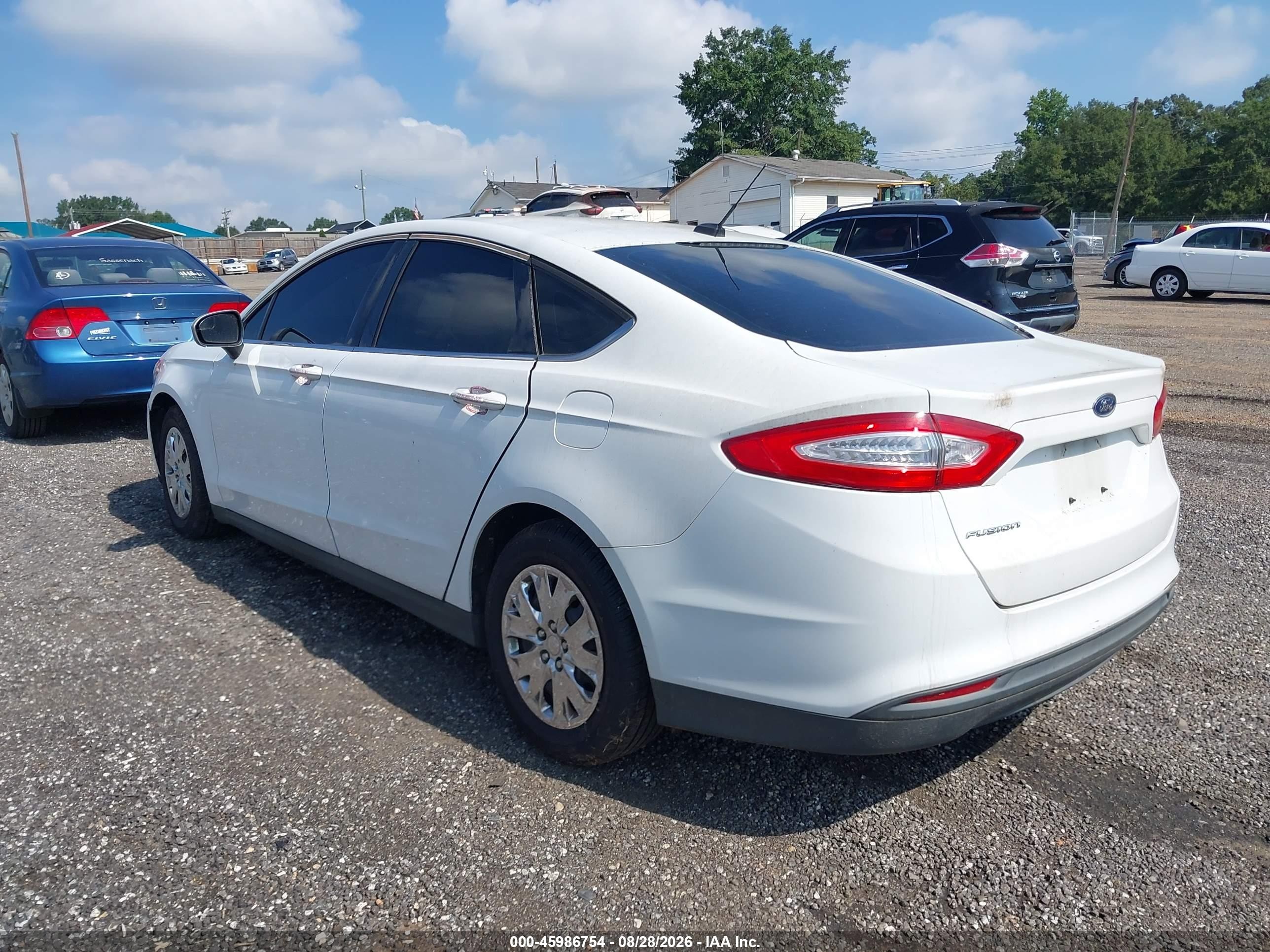 2014 Ford Fusion S White vin: 1FA6P0G71E5402585