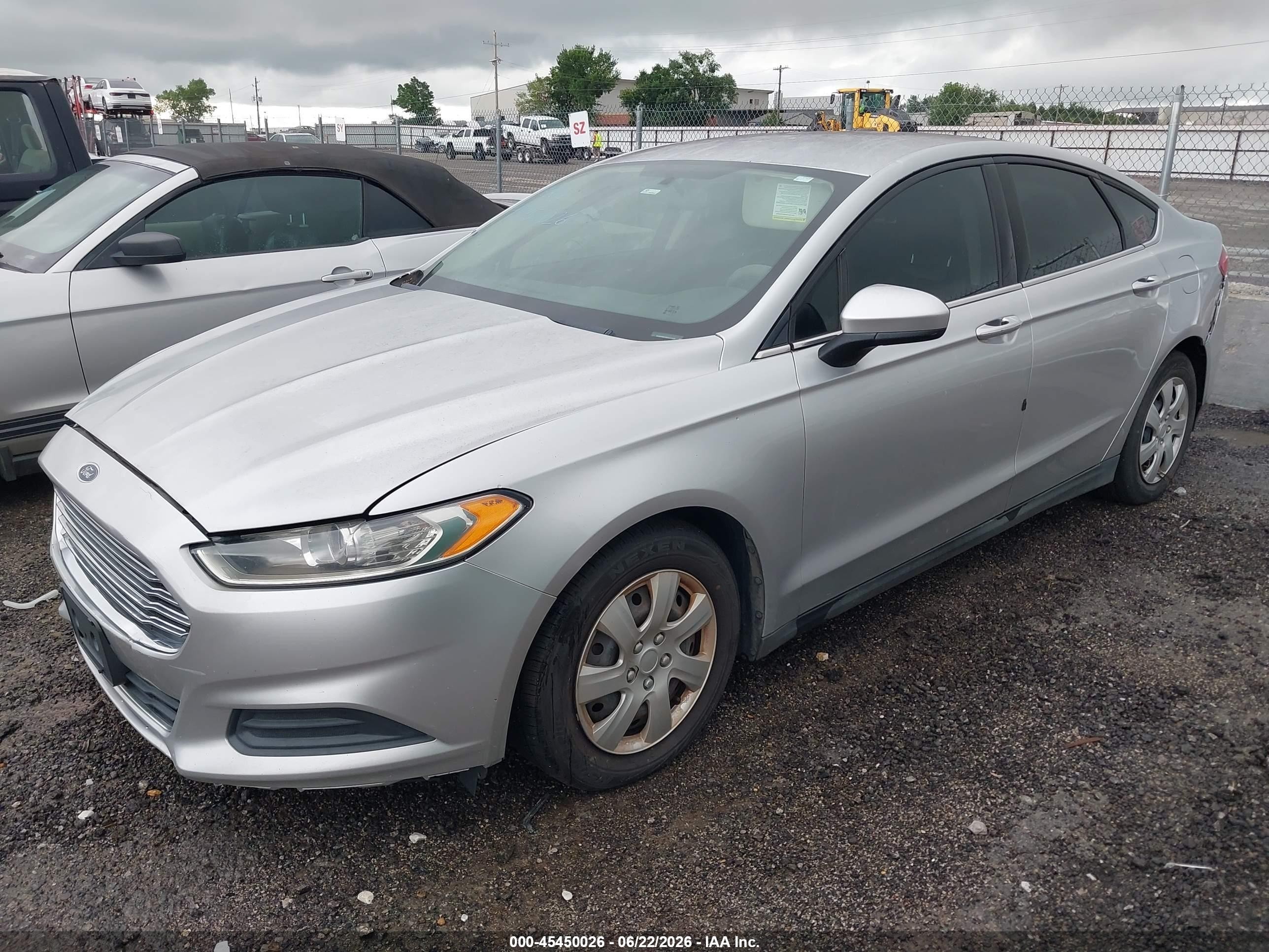 2014 Ford Fusion S Silver vin: 1FA6P0G72E5371346