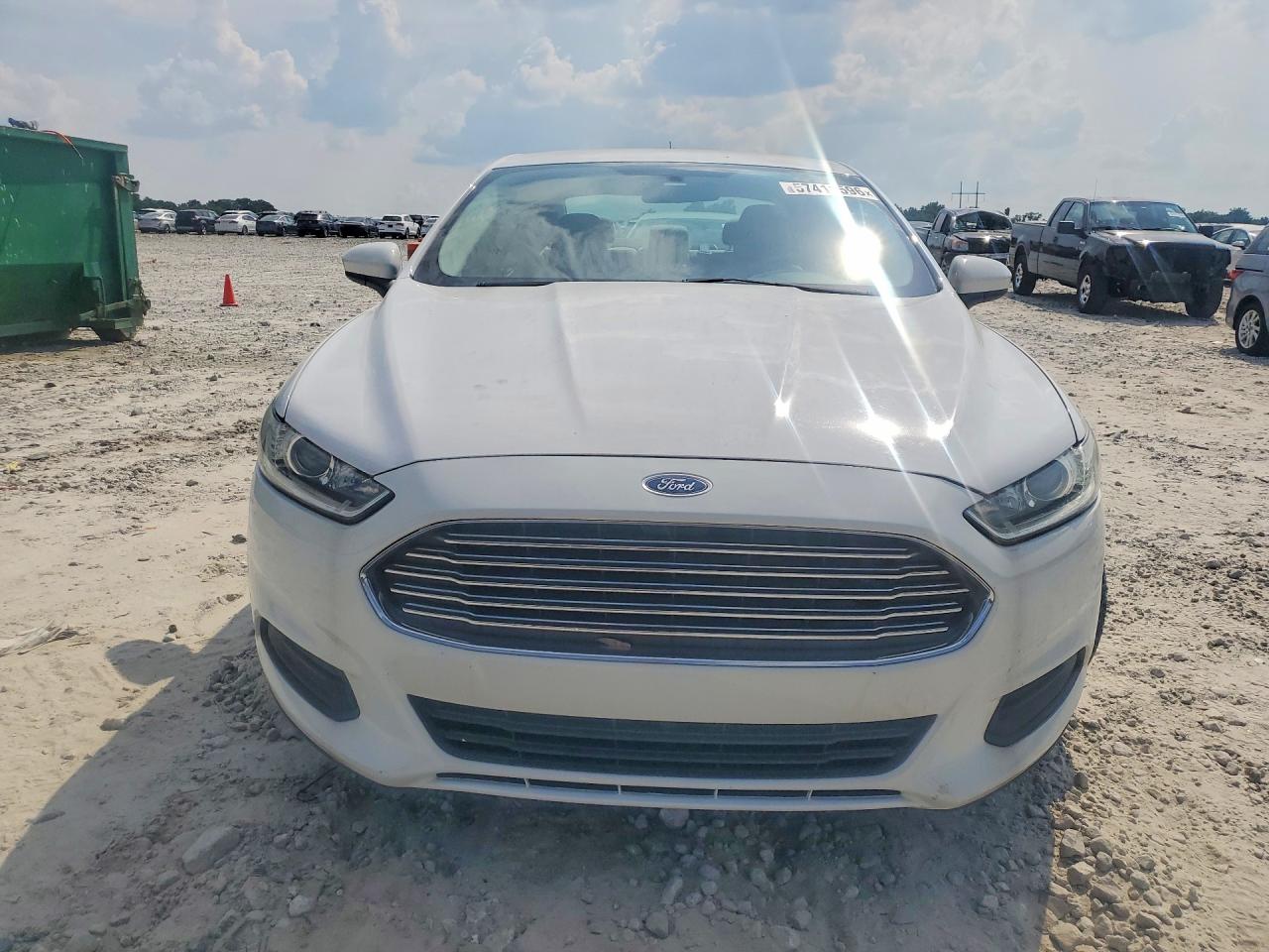 2014 Ford Fusion S White vin: 1FA6P0G72E5377793