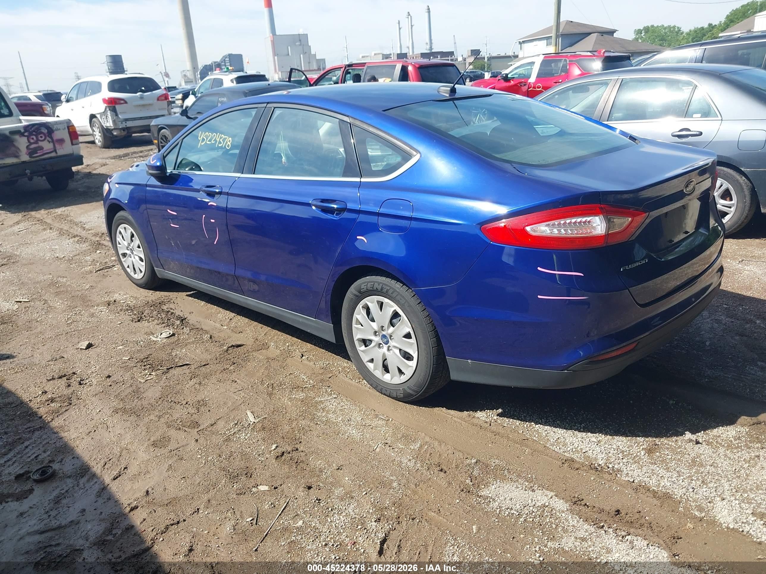 2014 Ford Fusion S Синий vin: 1FA6P0G73E5364762