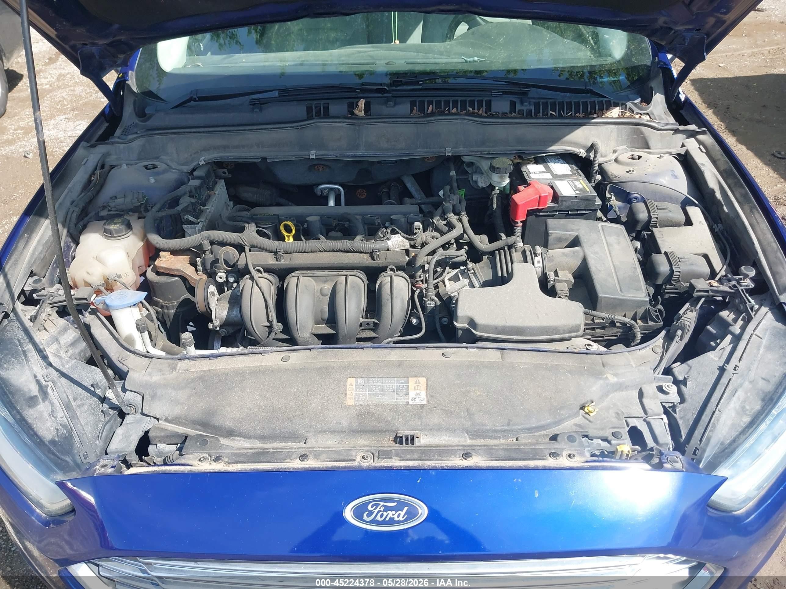 2014 Ford Fusion S Синий vin: 1FA6P0G73E5364762