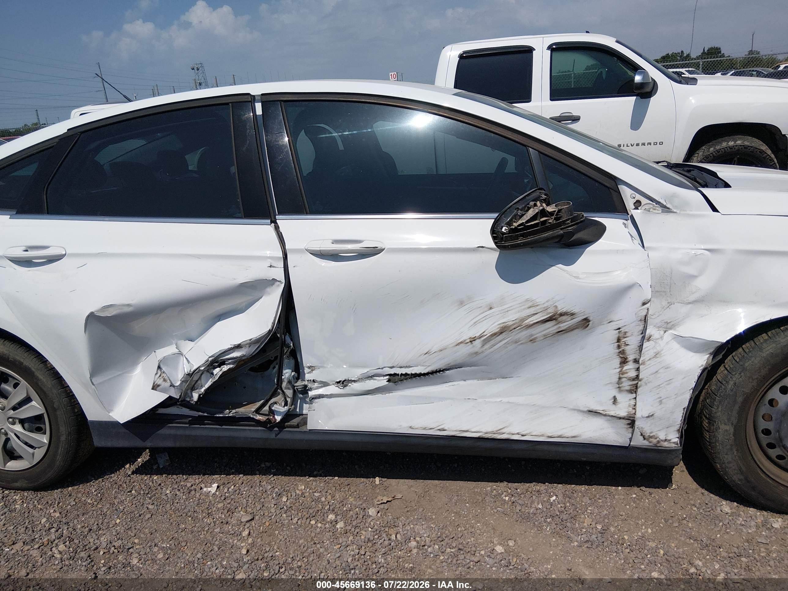 2014 Ford Fusion S White vin: 1FA6P0G73E5367757