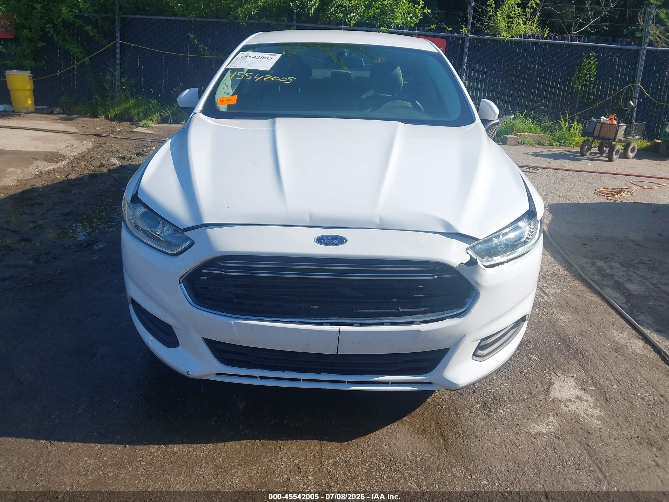 2014 Ford Fusion S White vin: 1FA6P0G73E5375809