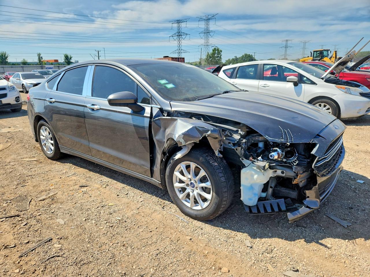 2015 Ford Fusion S Gray vin: 1FA6P0G73F5130767
