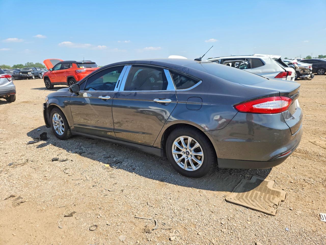 2015 Ford Fusion S Gray vin: 1FA6P0G73F5130767
