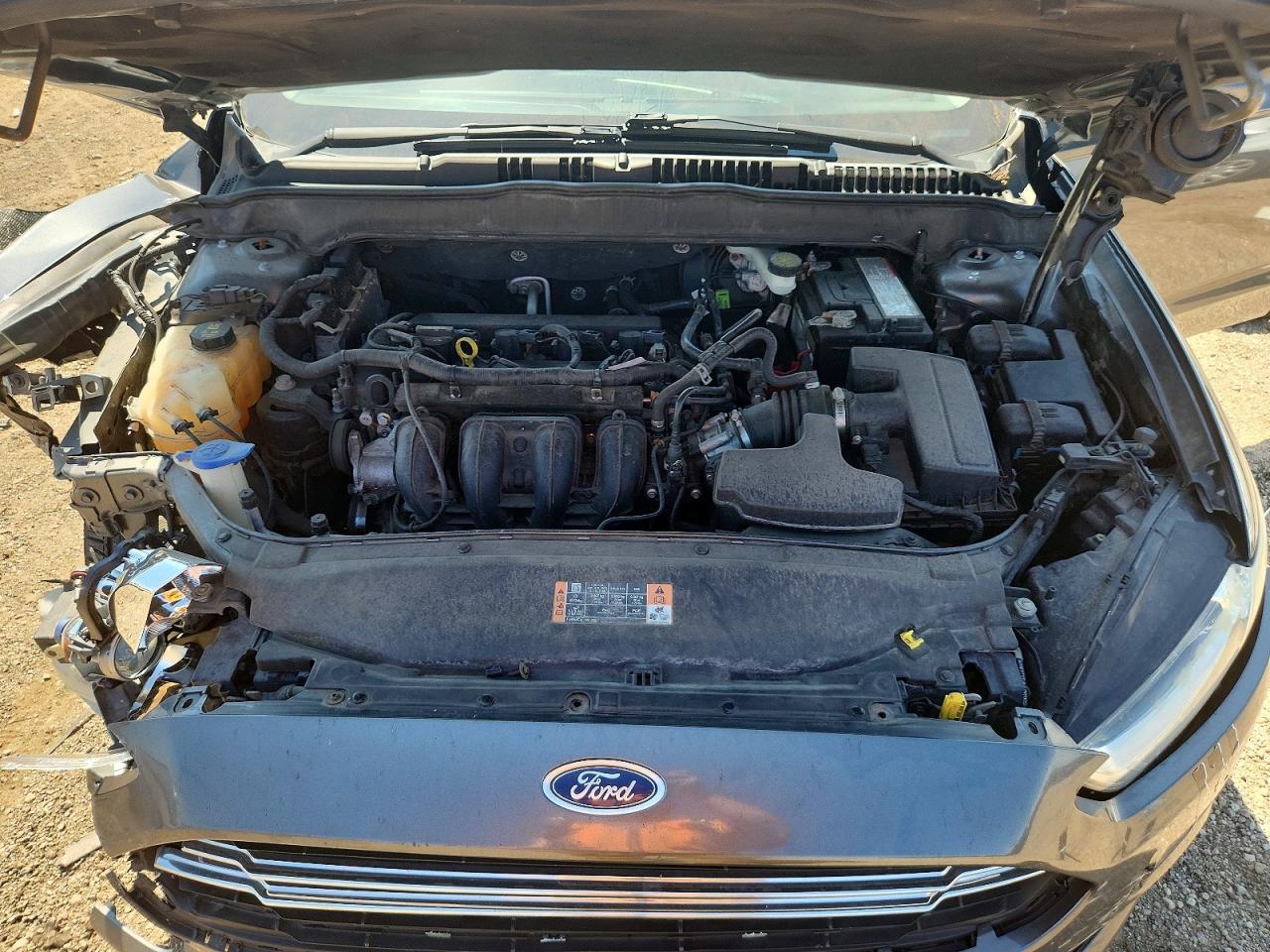 2015 Ford Fusion S Gray vin: 1FA6P0G73F5130767
