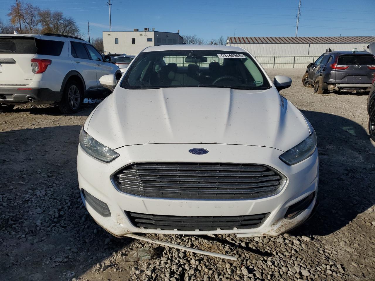 2015 Ford Fusion S White vin: 1FA6P0G74F5114917