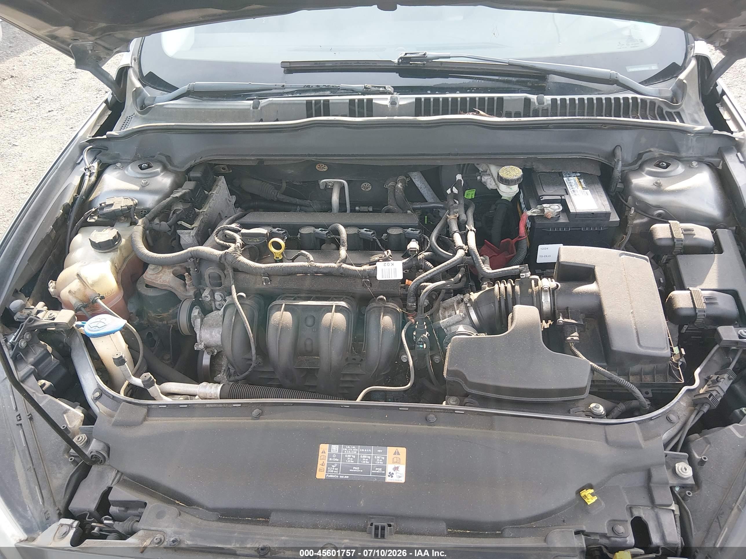 2014 Ford Fusion S Gray vin: 1FA6P0G76E5351441