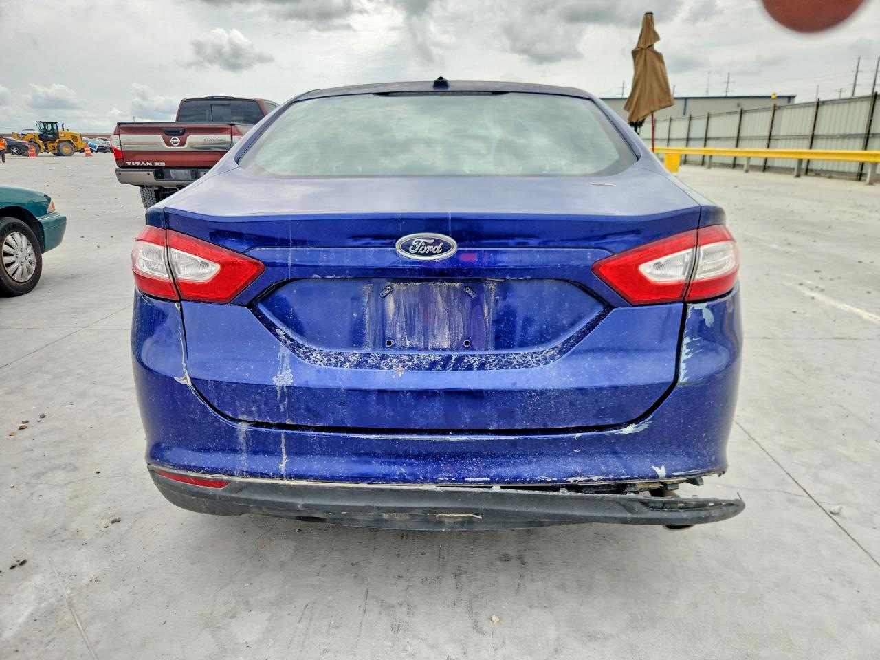 2014 Ford Fusion S Blue vin: 1FA6P0G76E5373293