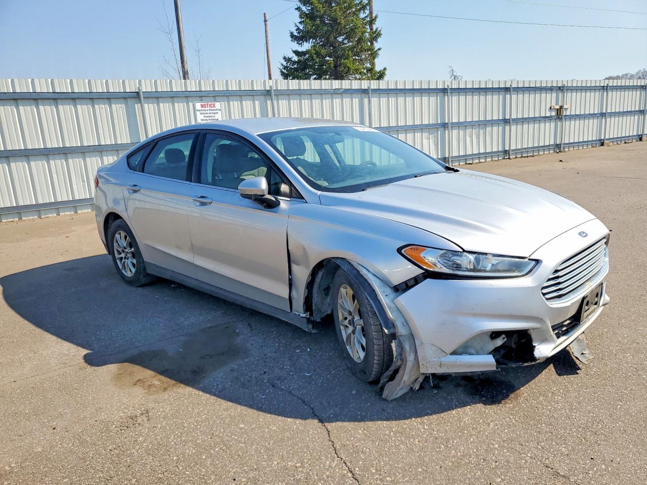 2015 Ford Fusion S Silver vin: 1FA6P0G76F5107029