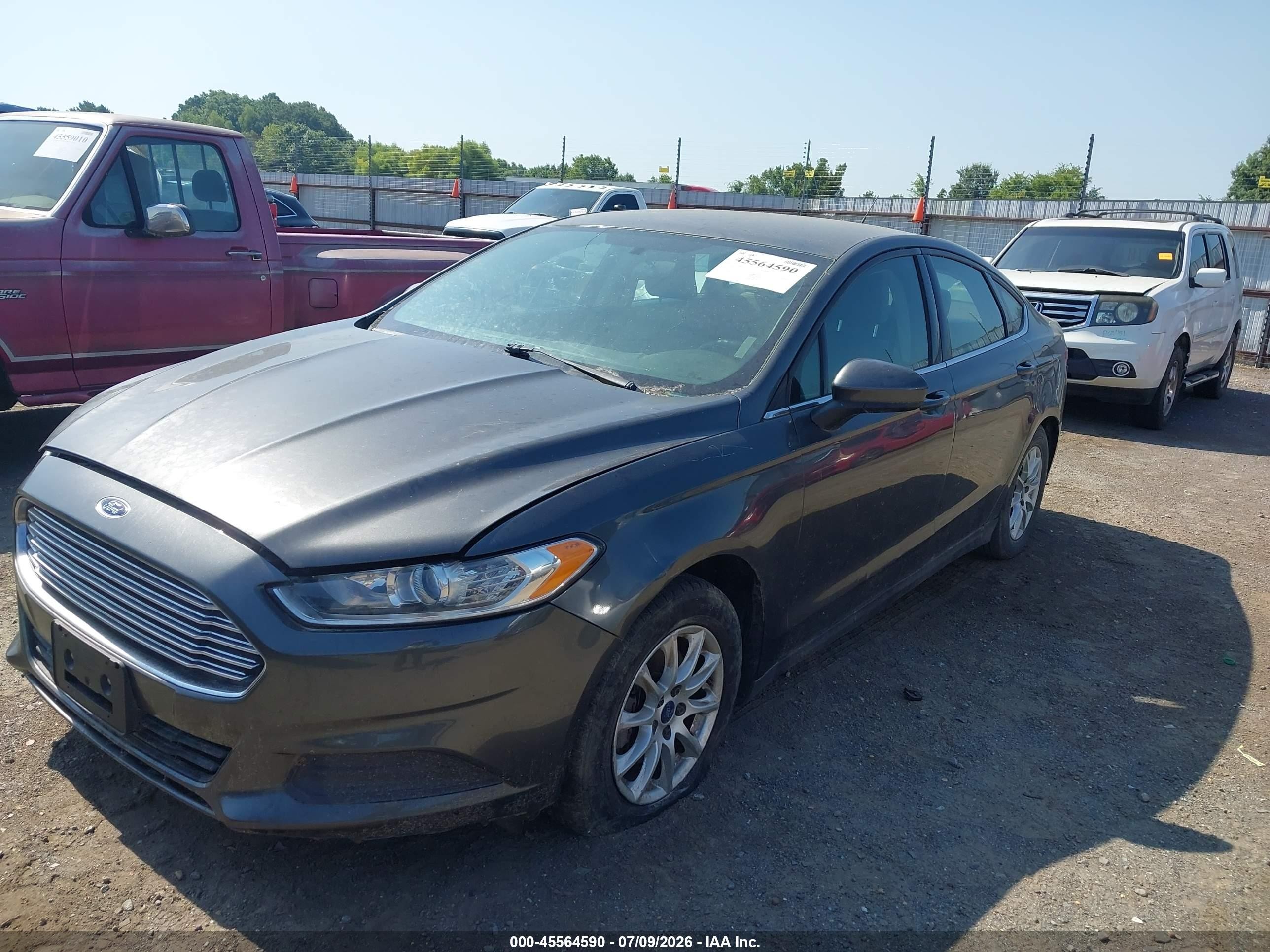 2015 Ford Fusion S Gray vin: 1FA6P0G76F5127720