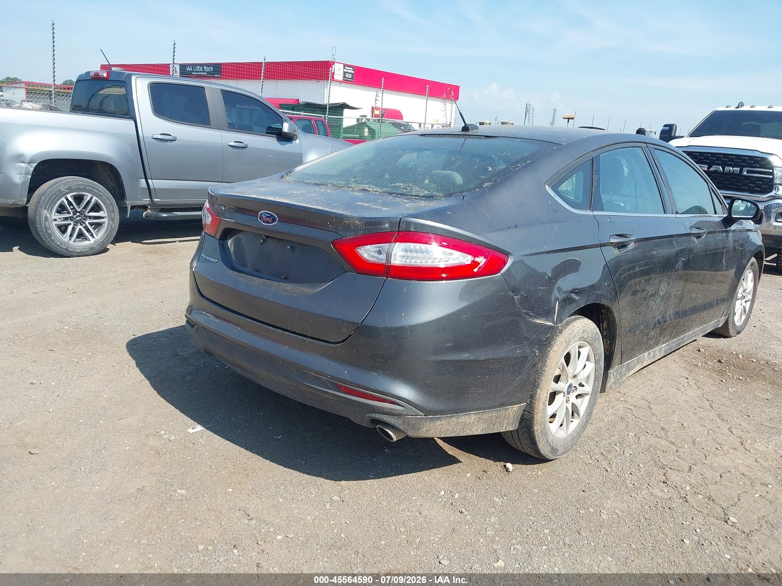 2015 Ford Fusion S Gray vin: 1FA6P0G76F5127720
