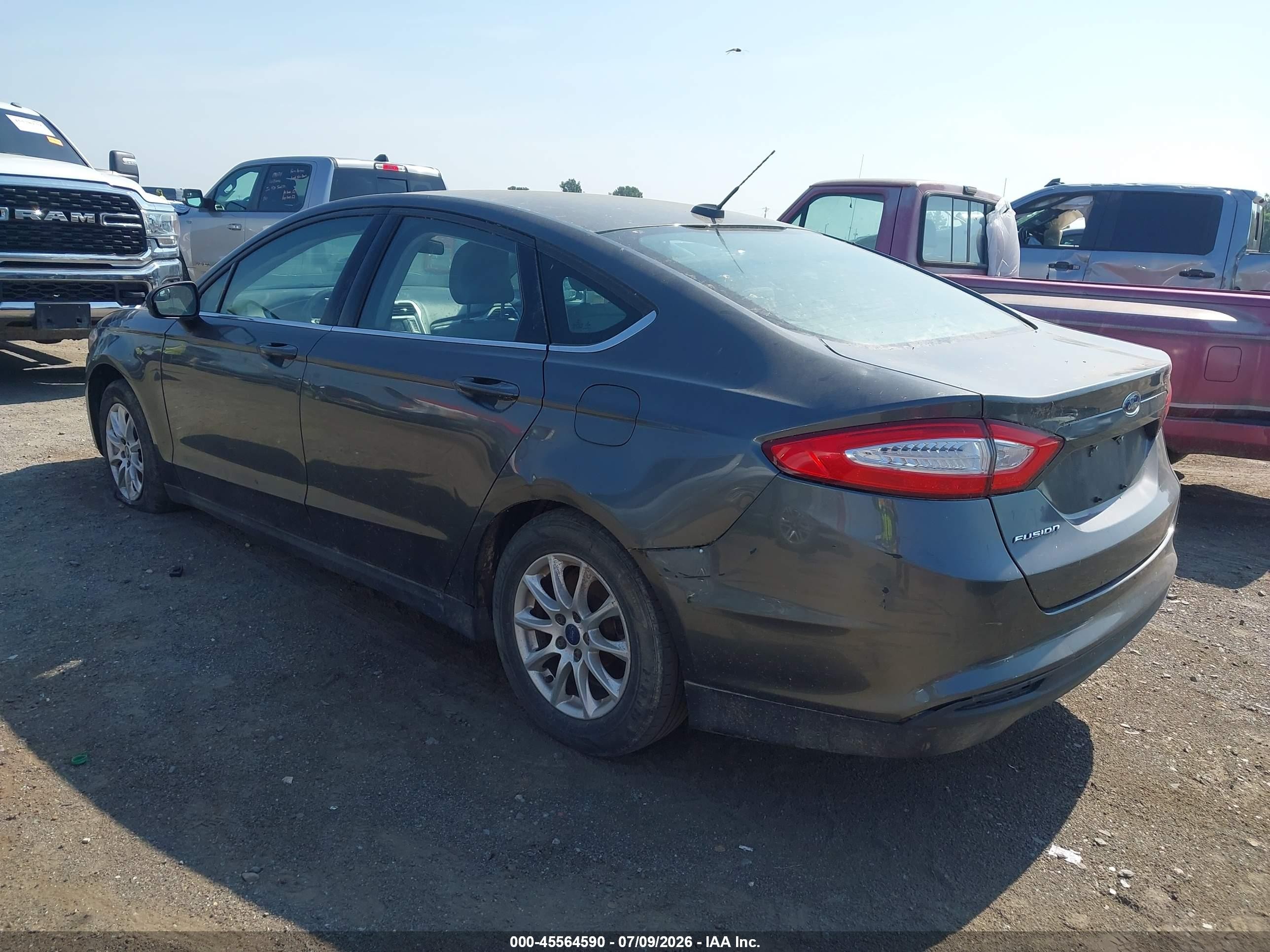 2015 Ford Fusion S Gray vin: 1FA6P0G76F5127720