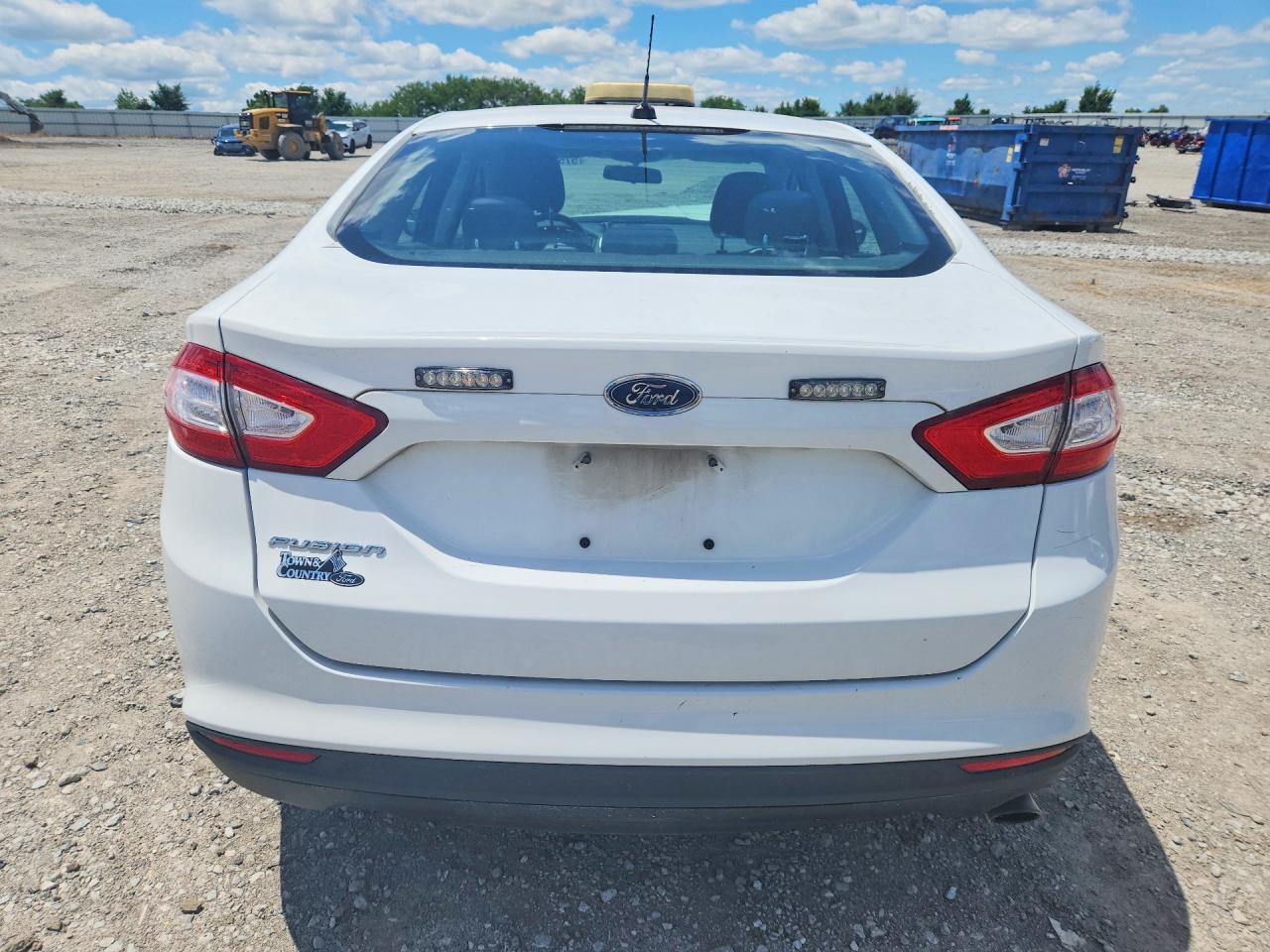 2014 Ford Fusion S White vin: 1FA6P0G77E5371696