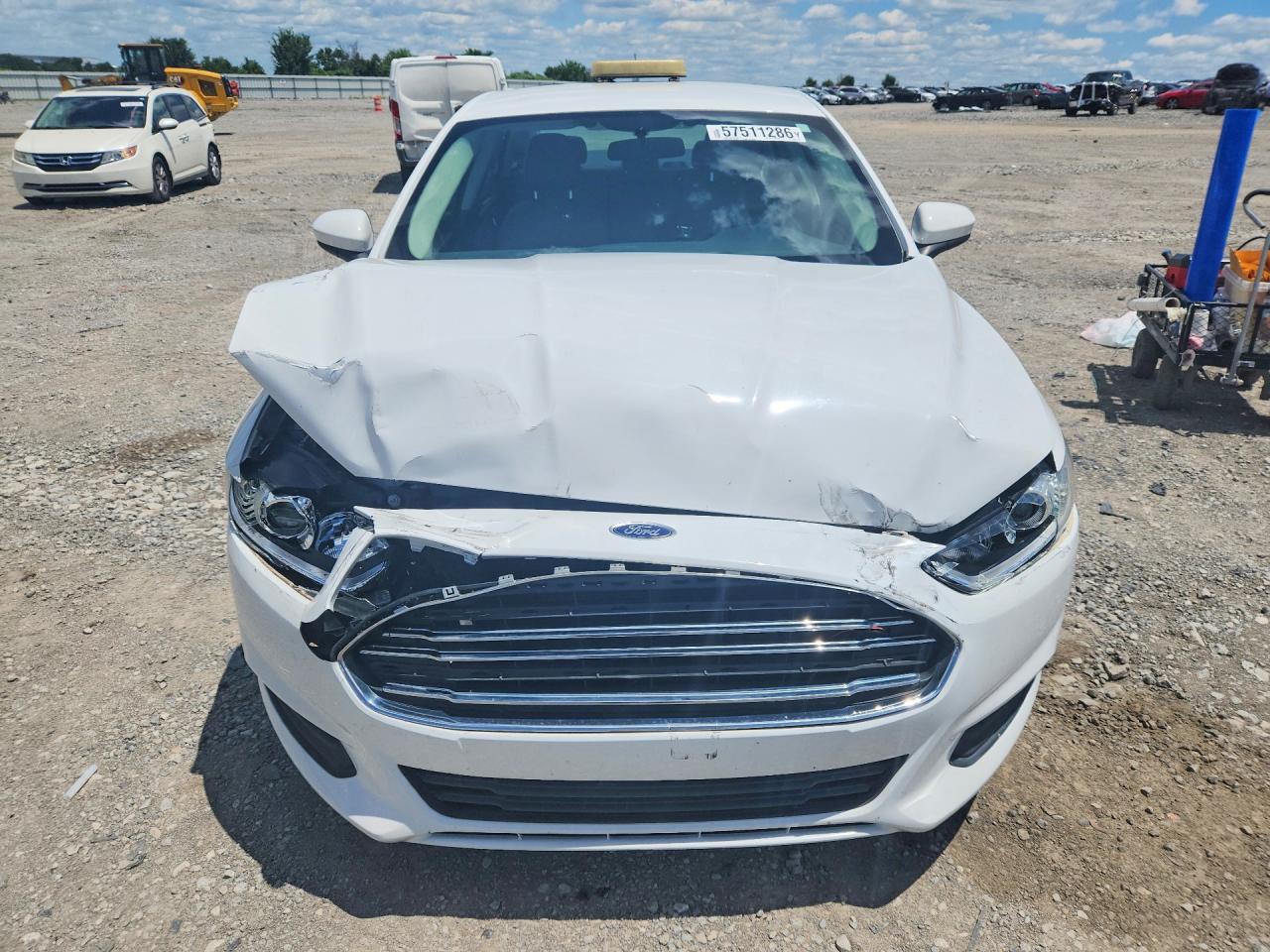 2014 Ford Fusion S White vin: 1FA6P0G77E5371696