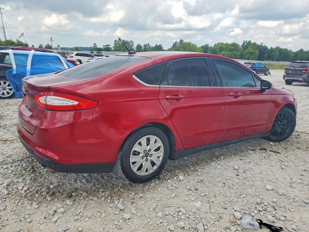 2014 Ford Fusion S Бордовый vin: 1FA6P0G77E5380754