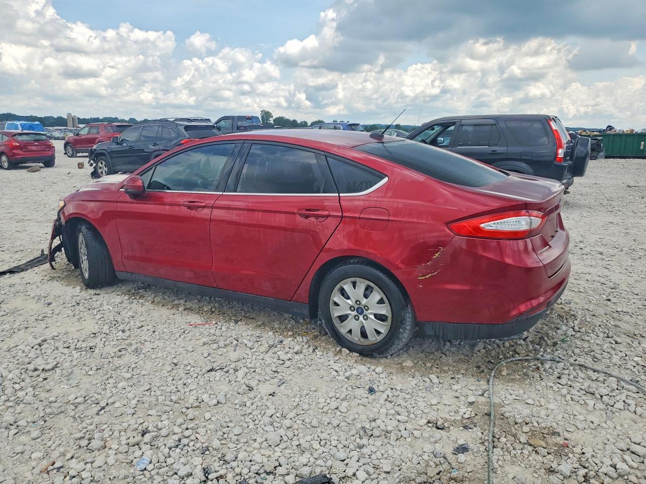 2014 Ford Fusion S Бордовый vin: 1FA6P0G77E5380754