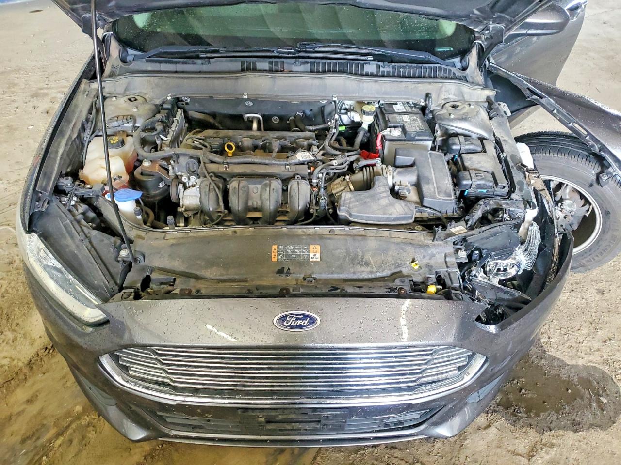 2015 Ford Fusion S Gray vin: 1FA6P0G77F5101255