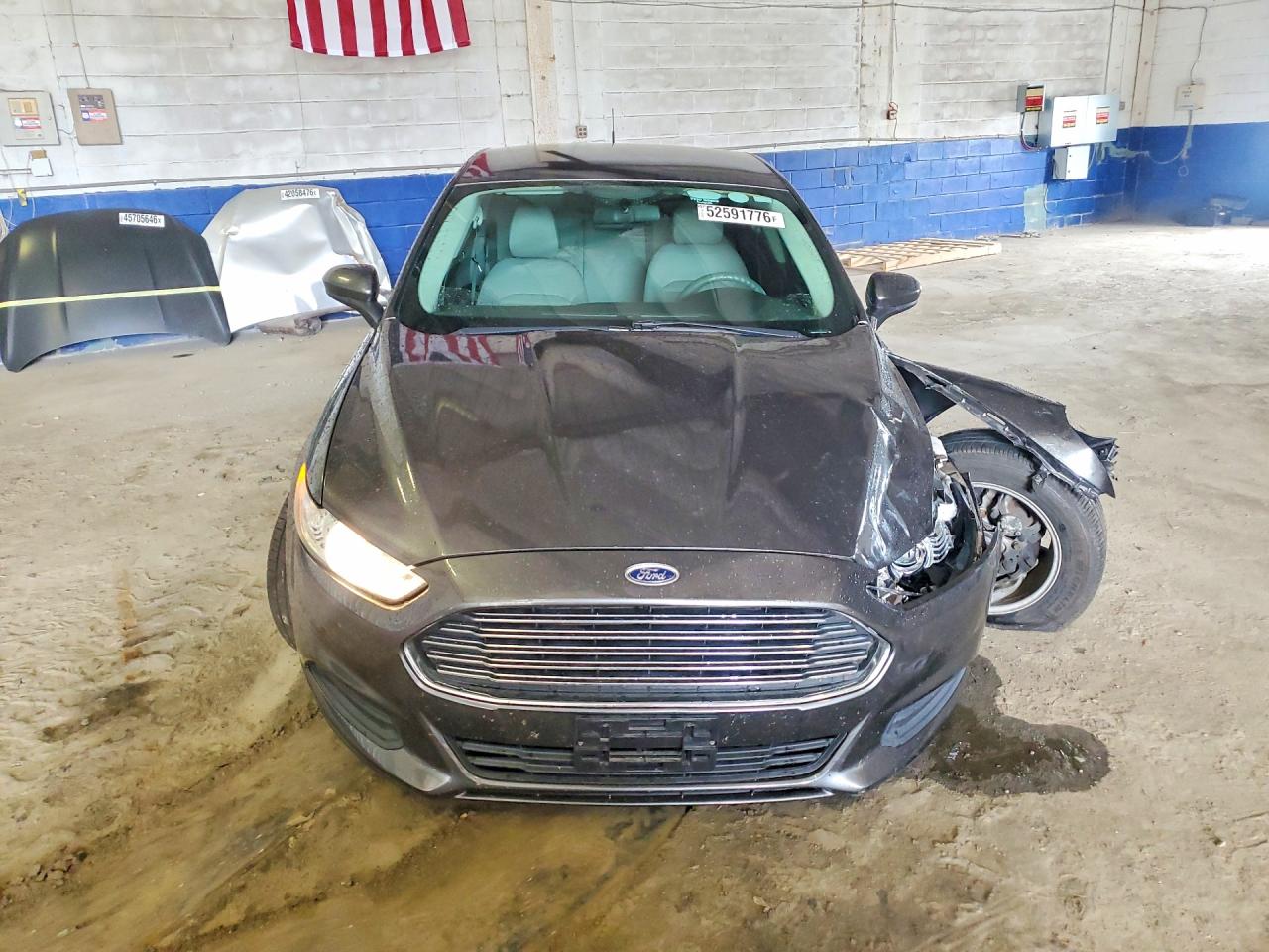 2015 Ford Fusion S Gray vin: 1FA6P0G77F5101255