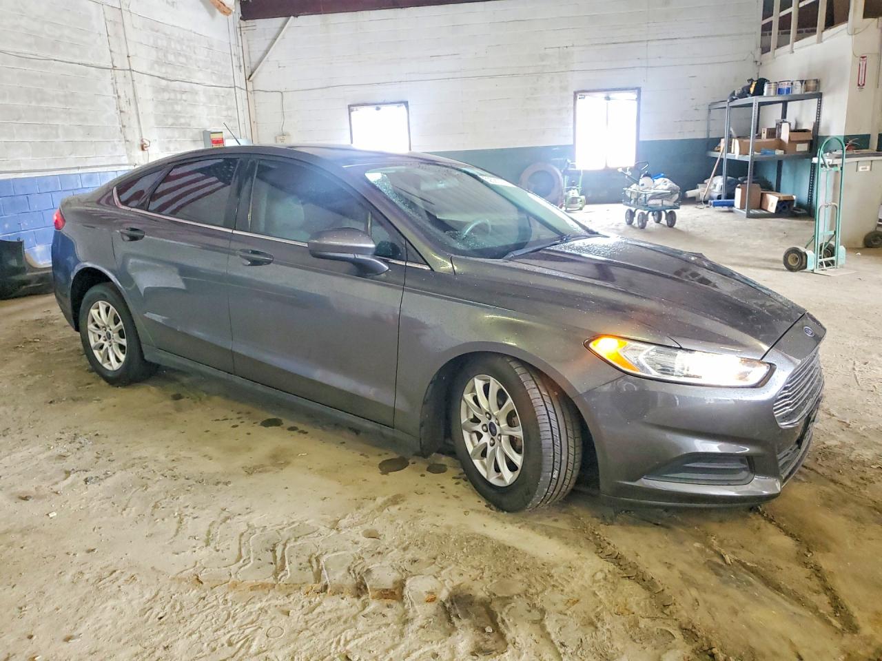 2015 Ford Fusion S Gray vin: 1FA6P0G77F5101255