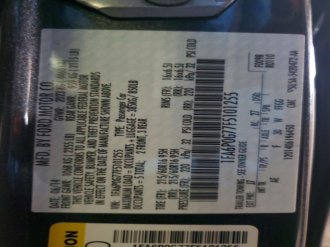2015 Ford Fusion S Gray vin: 1FA6P0G77F5101255
