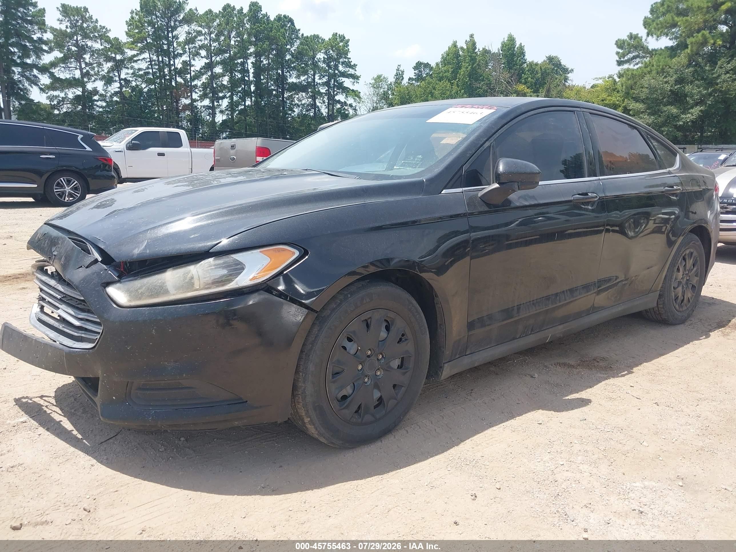 2014 Ford Fusion S Черный vin: 1FA6P0G79E5353099