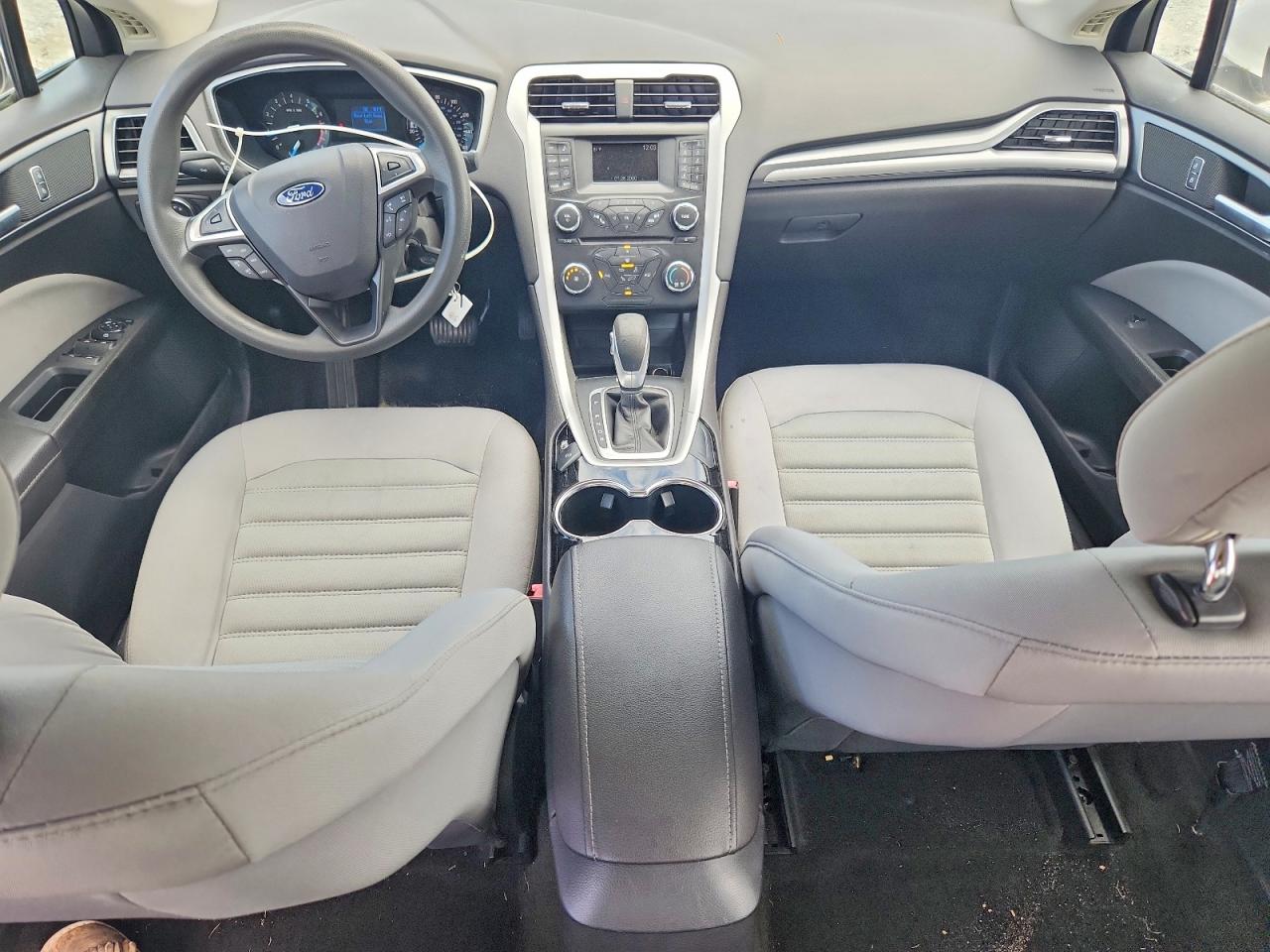2014 Ford Fusion S White vin: 1FA6P0G79E5387902