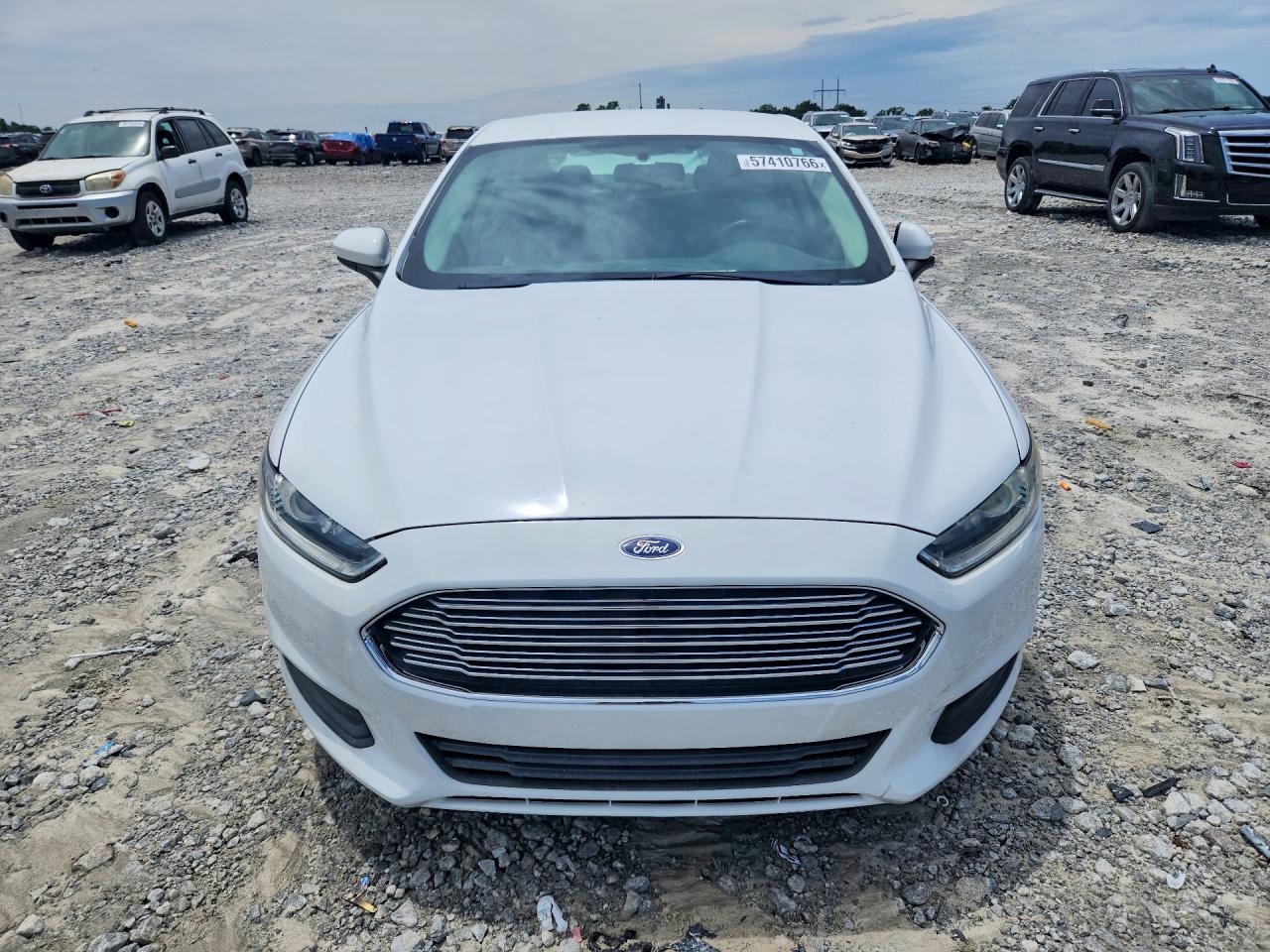 2014 Ford Fusion S White vin: 1FA6P0G79E5387902