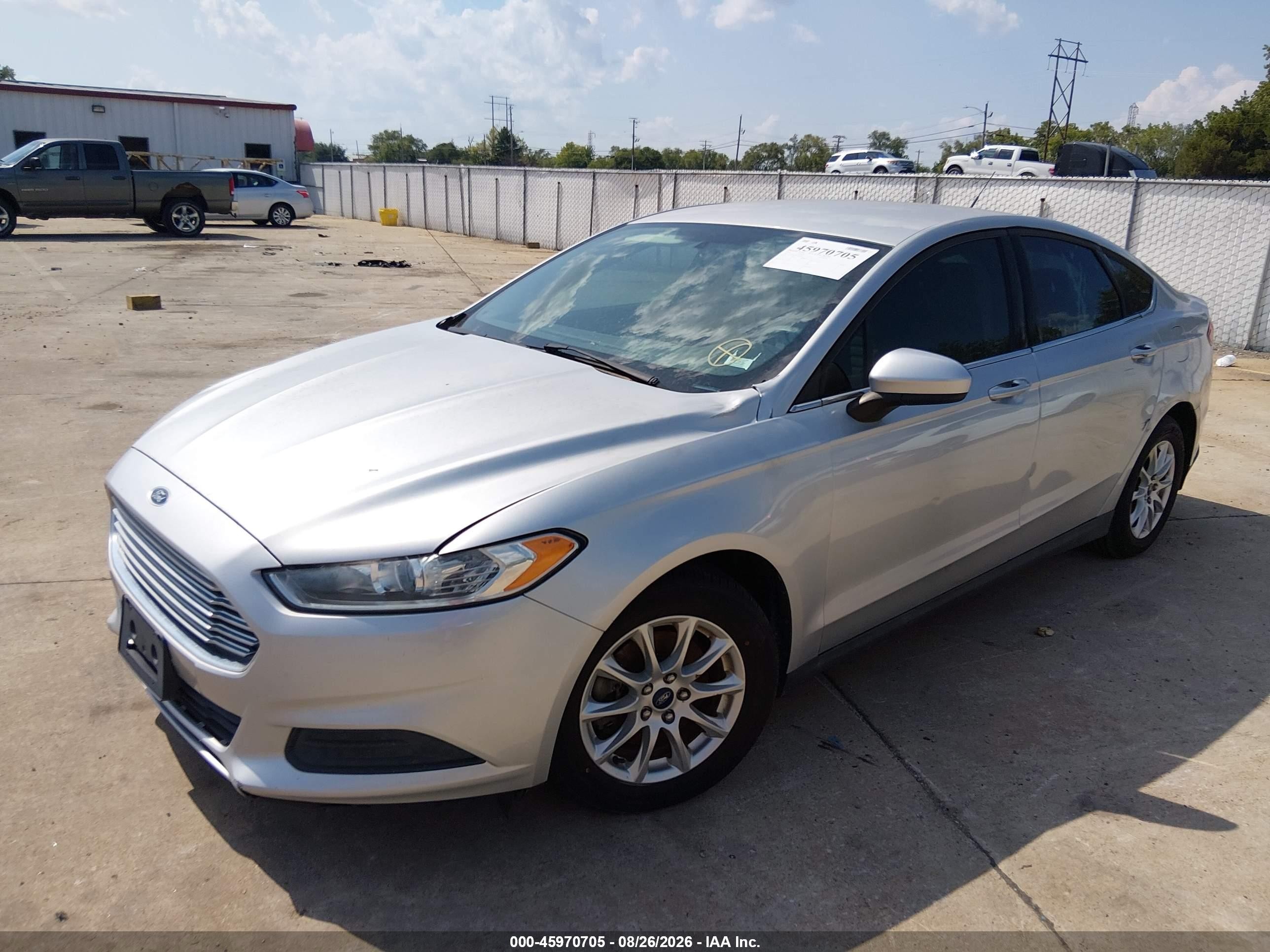 2015 Ford Fusion S Gray vin: 1FA6P0G79F5113343