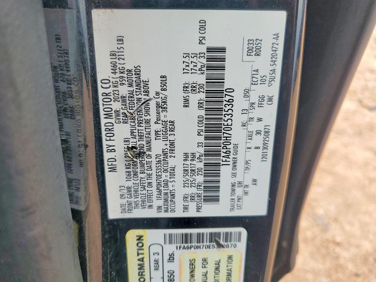 2014 Ford Fusion Se Black vin: 1FA6P0H70E5353670