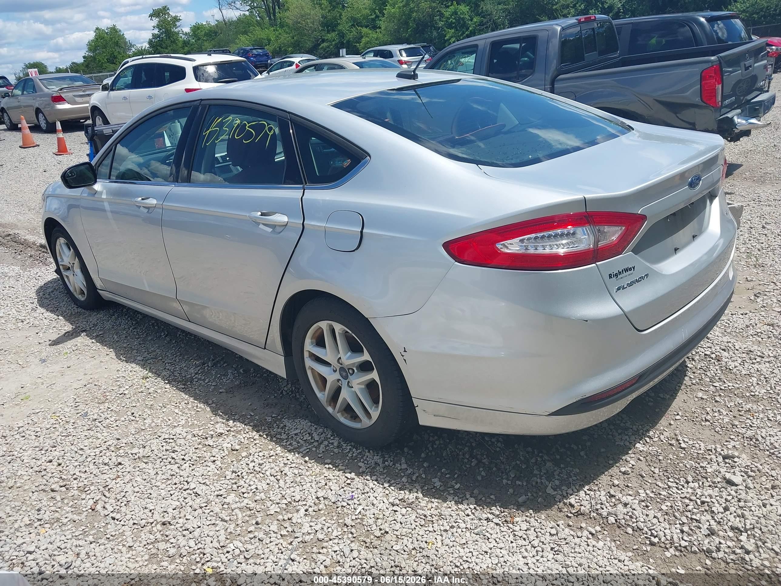 2014 Ford Fusion Se Silver vin: 1FA6P0H70E5370890