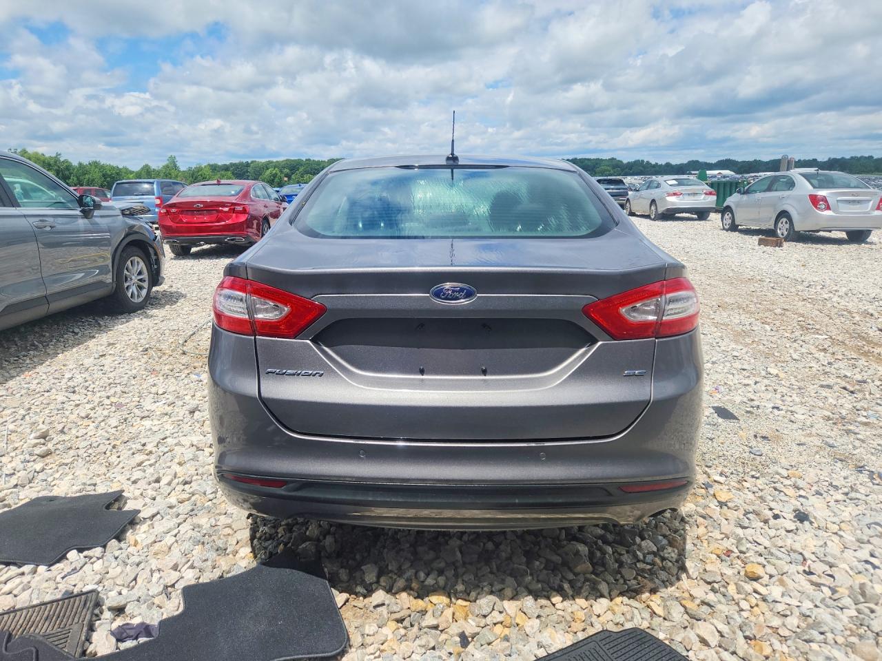 2014 Ford Fusion Se Gray vin: 1FA6P0H70E5395384