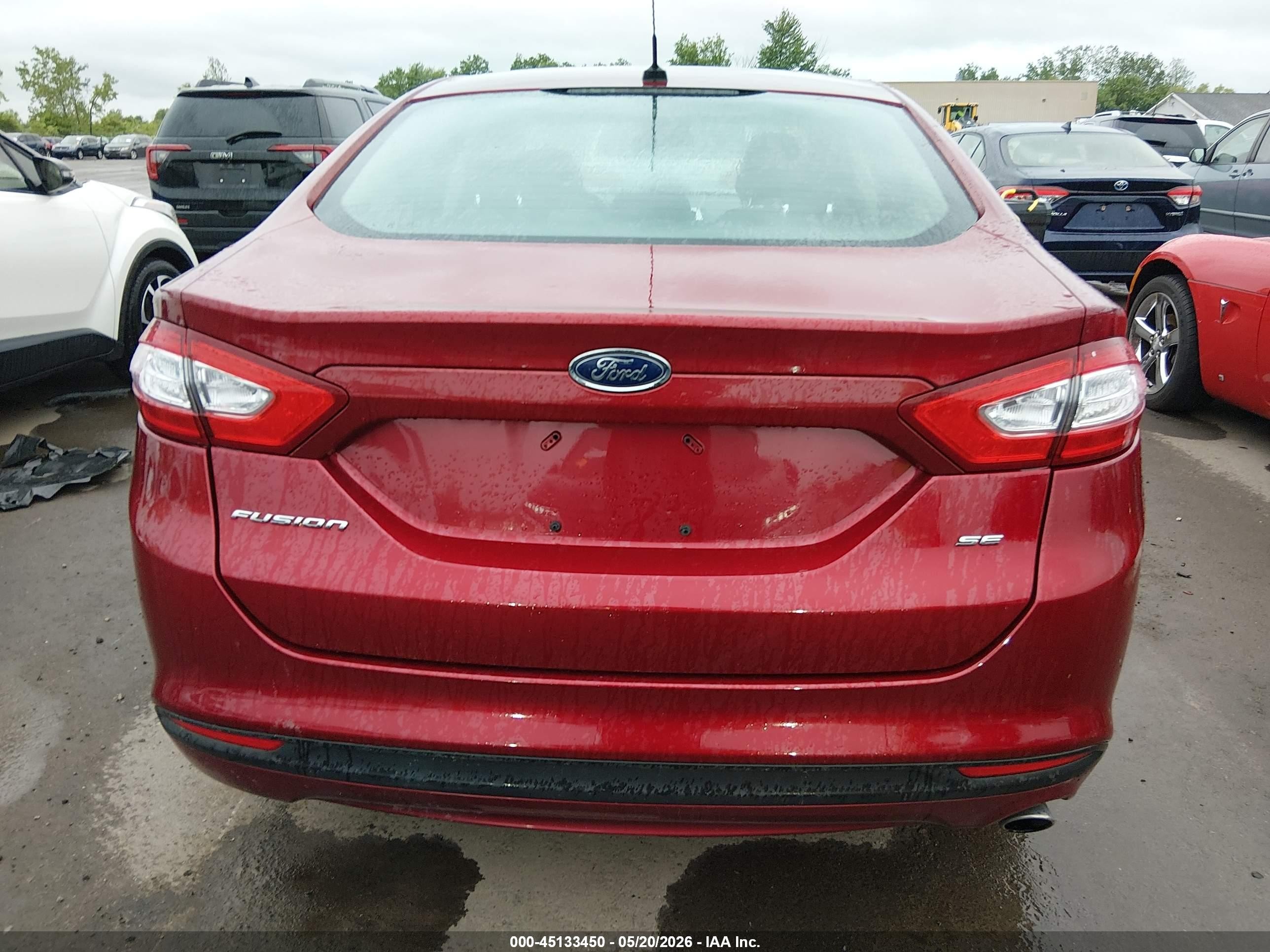 2014 Ford Fusion Se Red vin: 1FA6P0H70E5401863