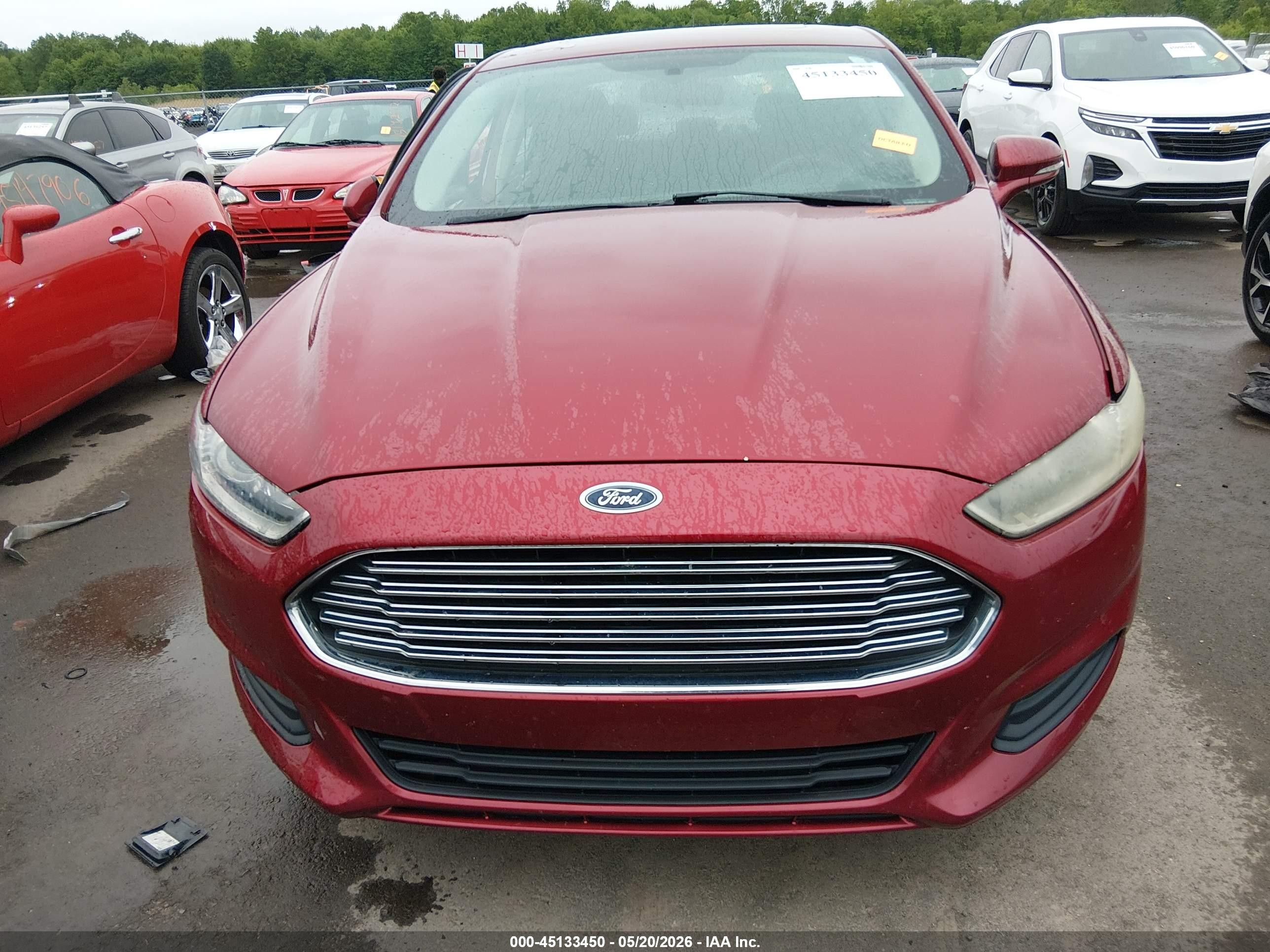 2014 Ford Fusion Se Red vin: 1FA6P0H70E5401863