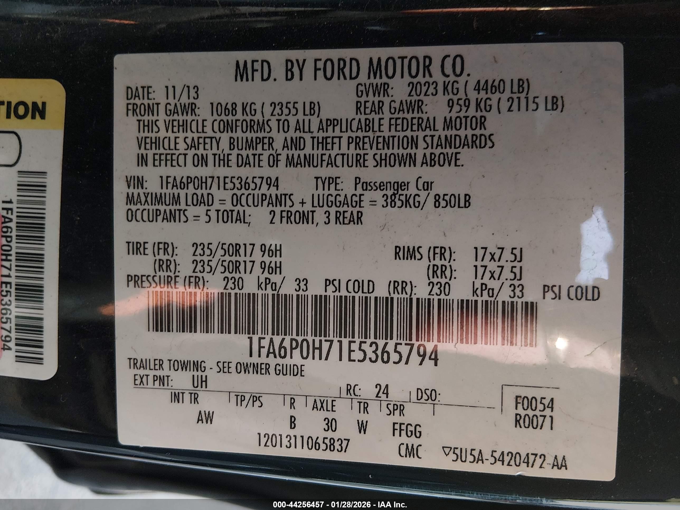 2014 Ford Fusion Se Black vin: 1FA6P0H71E5365794